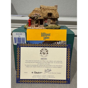 Lilliput Lane Penny's Post Cottage Decor with deed